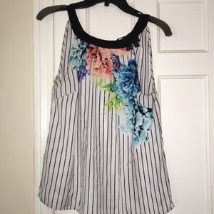 Dress top with color flowers